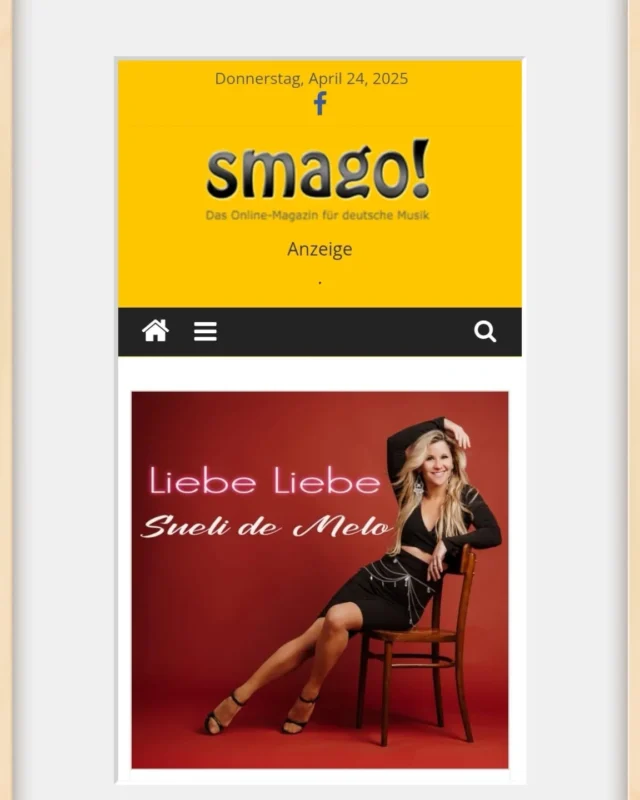 Vielen vielen Dank.... 💖💖💖🙏 für die so schönen Zeilen... Ich habe mich sehr gefreut 😍💛🥰😄🎉

©️Prontolux
.
#CantanteLatina #singersongwriter #brasileirosnaeuropa #magazines #smago #liebeliebe #Godfirst #schlager2025

https://smago.de/ws2/pop-schlager/sueli-de-melo-liebe-liebe-ein-musikalisches-maerchen-ueber-grenzenlose-liebe/
